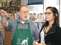 Volunteer Helping Customer